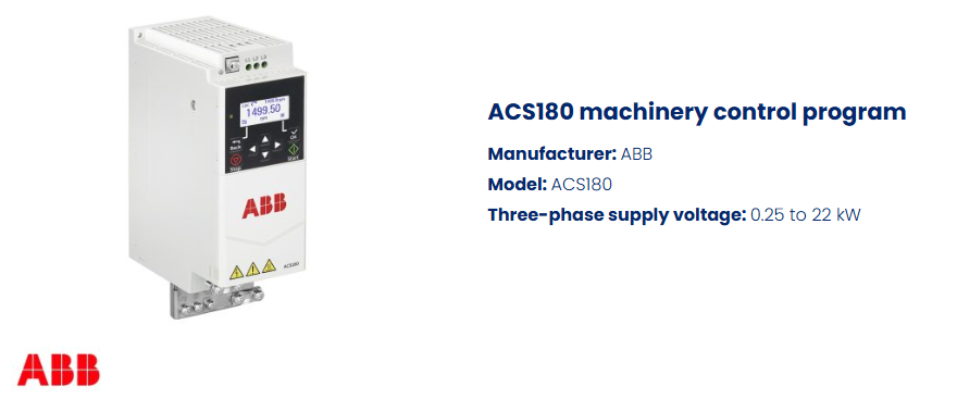 ACS180 machinery control program

