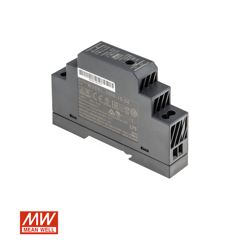 Mean Well HDR-15-24 Ultra Slim DIN Rail Power Supply