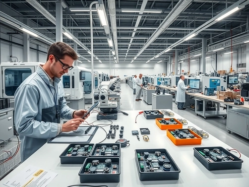 Automated production line and quality control testing at a leading RCCB manufacturer facility