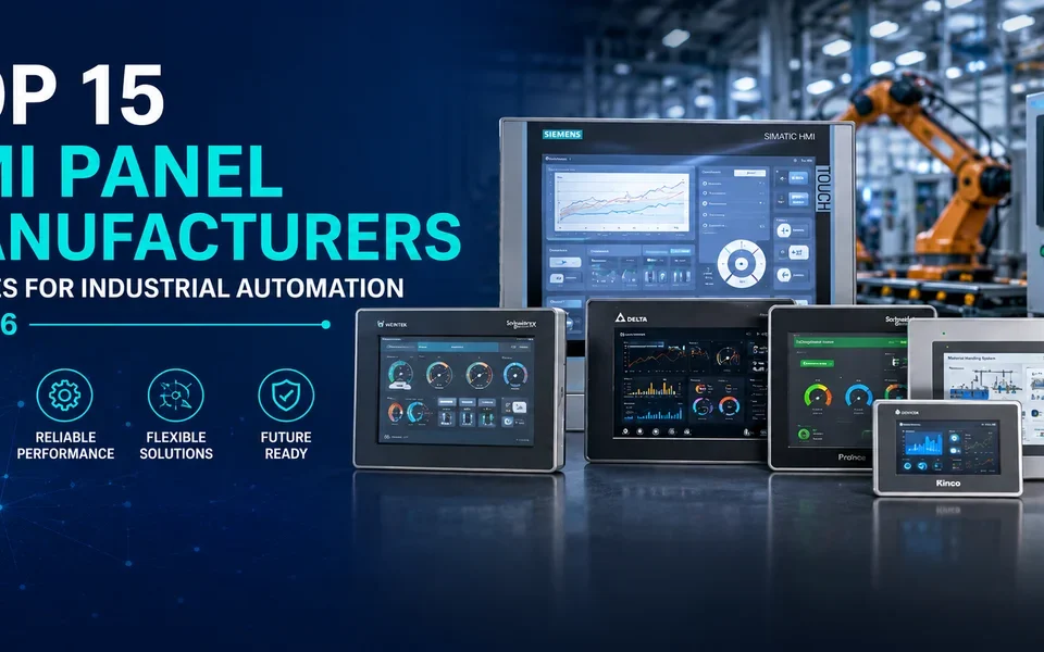 Top 15 HMI panel manufacturers in 2026, featuring leading global brands for flexible and reliable industrial automation.
