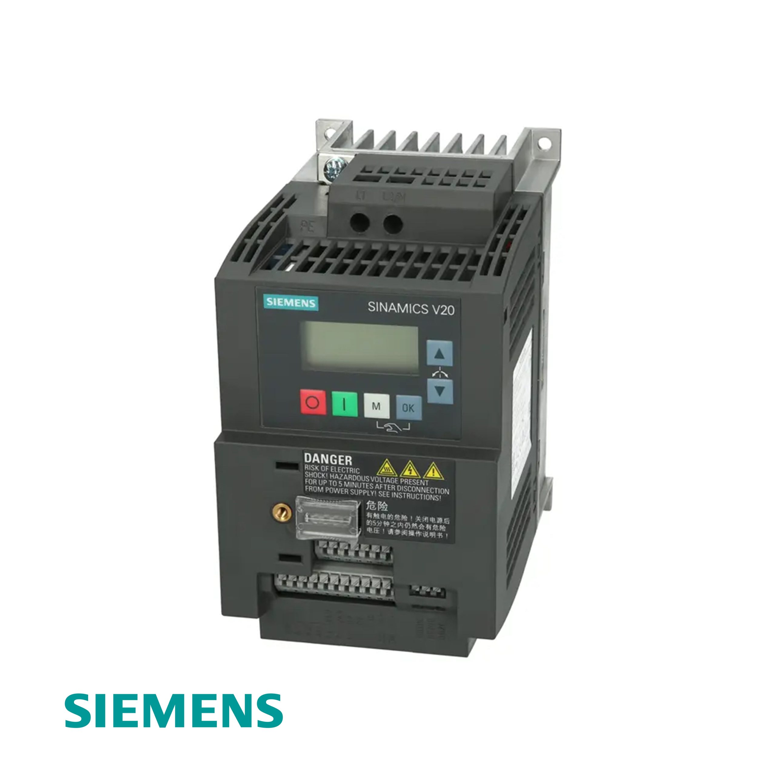 Siemens SINAMICS V20 6SL3210-5BB12-5UV1 Inverter Drive 0.25kW 200-240V 1-Phase 1.7A IP20