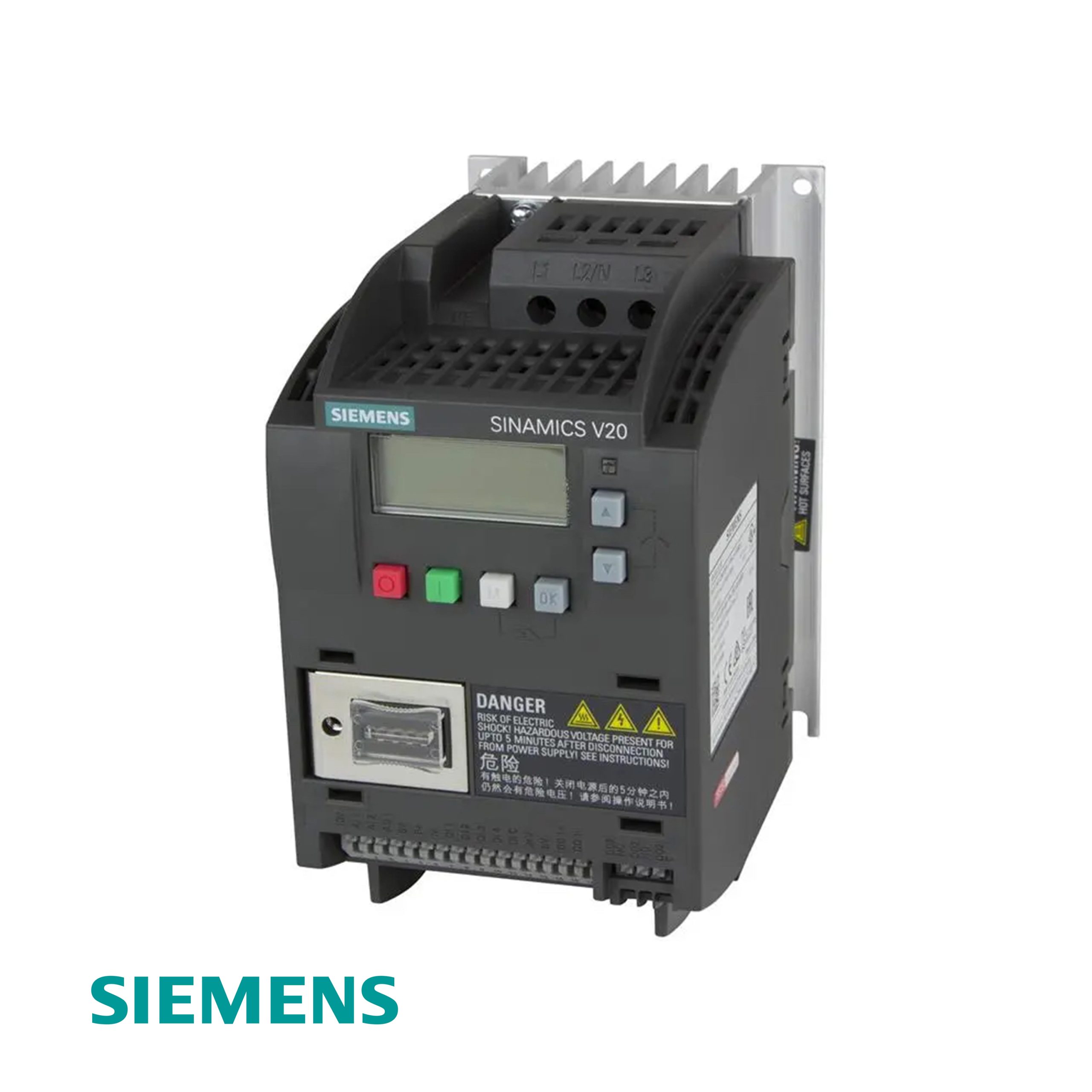 Siemens SINAMICS V20 6SL3210-5BE22-2CV1 Frequency Converter 2.2kW 380-480V 3-Phase 5.6A