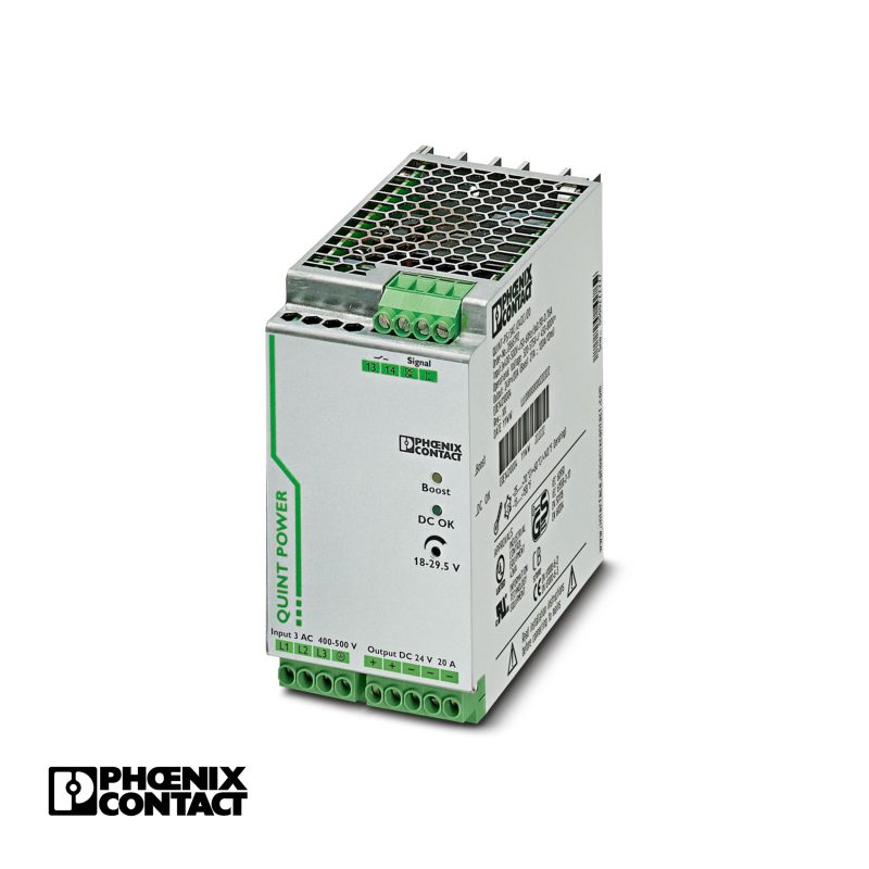 Phoenix Contact 2866792 QUINT 24VDC 480W 20A 3-Phase Power Supply