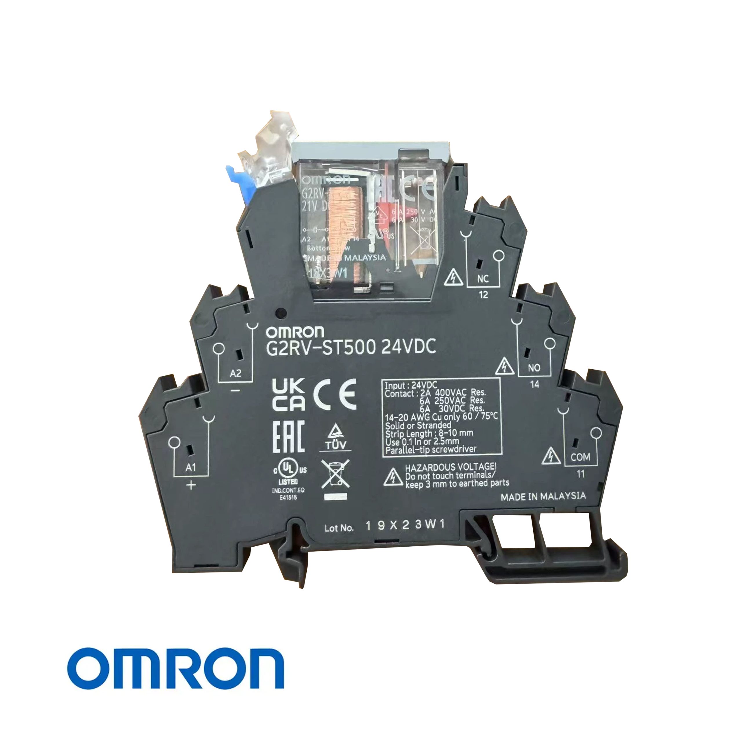 OMRON G2RV-ST500 DC24 Slim I/O Relay 24VDC SPDT 6A Push-In Plus