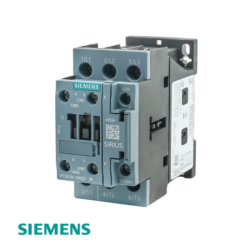 Siemens 3RT6028-1AN20 SIRIUS 3-Pole Contactor 38 A AC-3, 18.5 kW, 220 V AC Coil