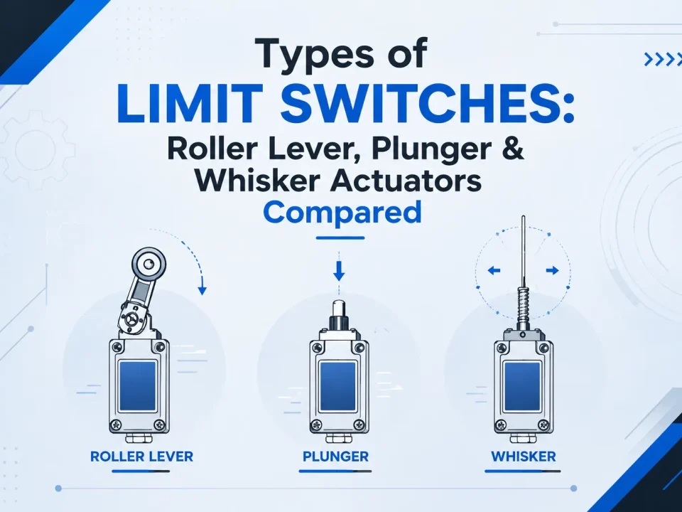 Roller Lever, Plunger & Whisker Actuators Compared