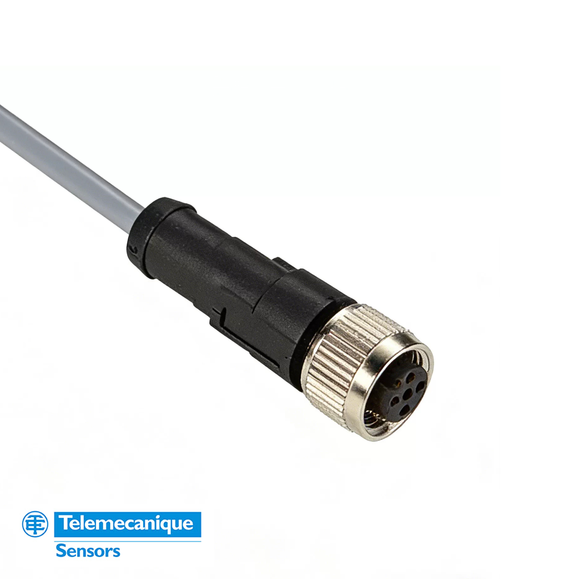 Telemecanique XZCP1141L5 M12 Female 4-Pin Pre-Wired Connector