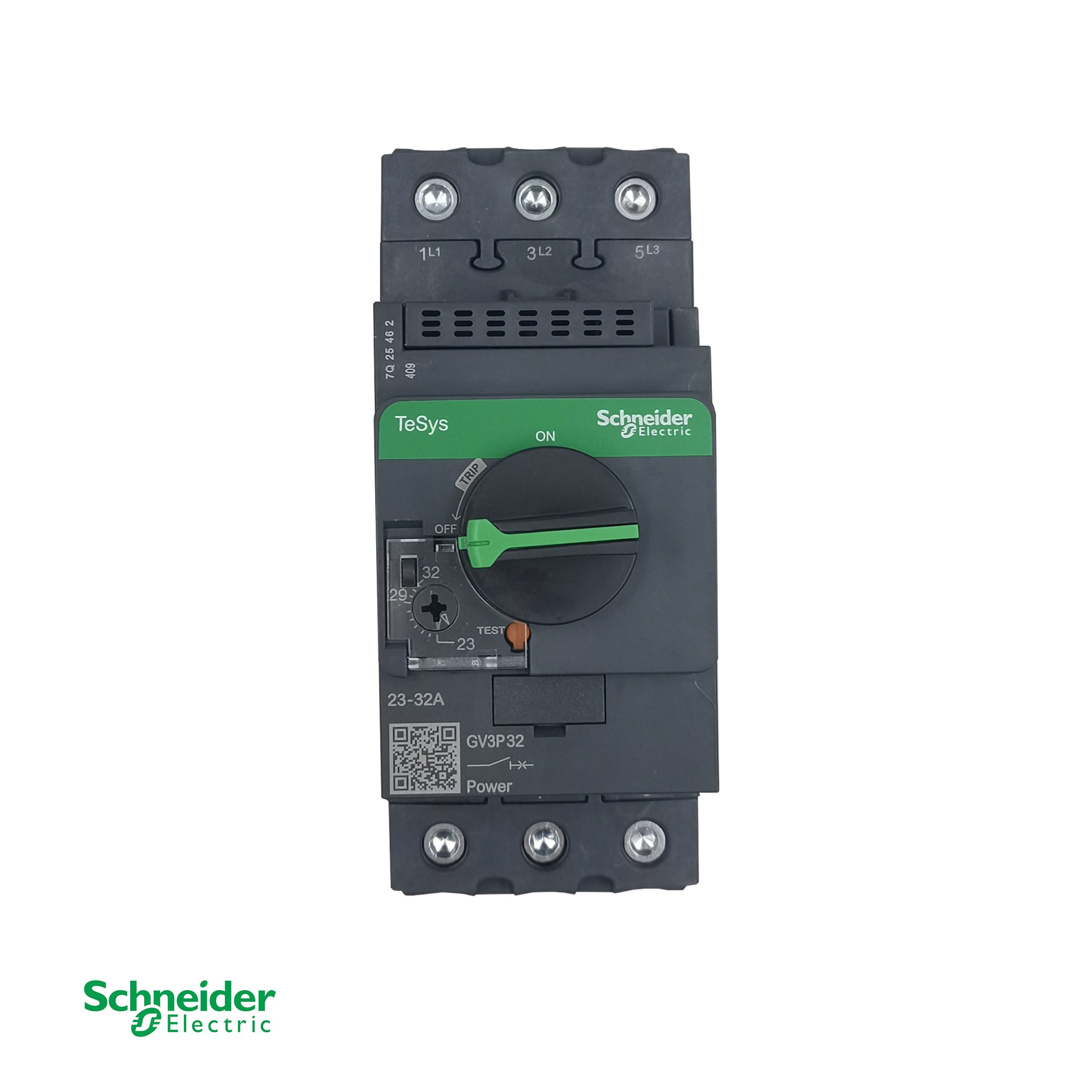 Schneider Electric GV3P32 TeSys GV3 Автоматический выключатель для защиты двигателя – 32А, 3‑полюсный, 15кВт @ 400В, тепломагнитная защита