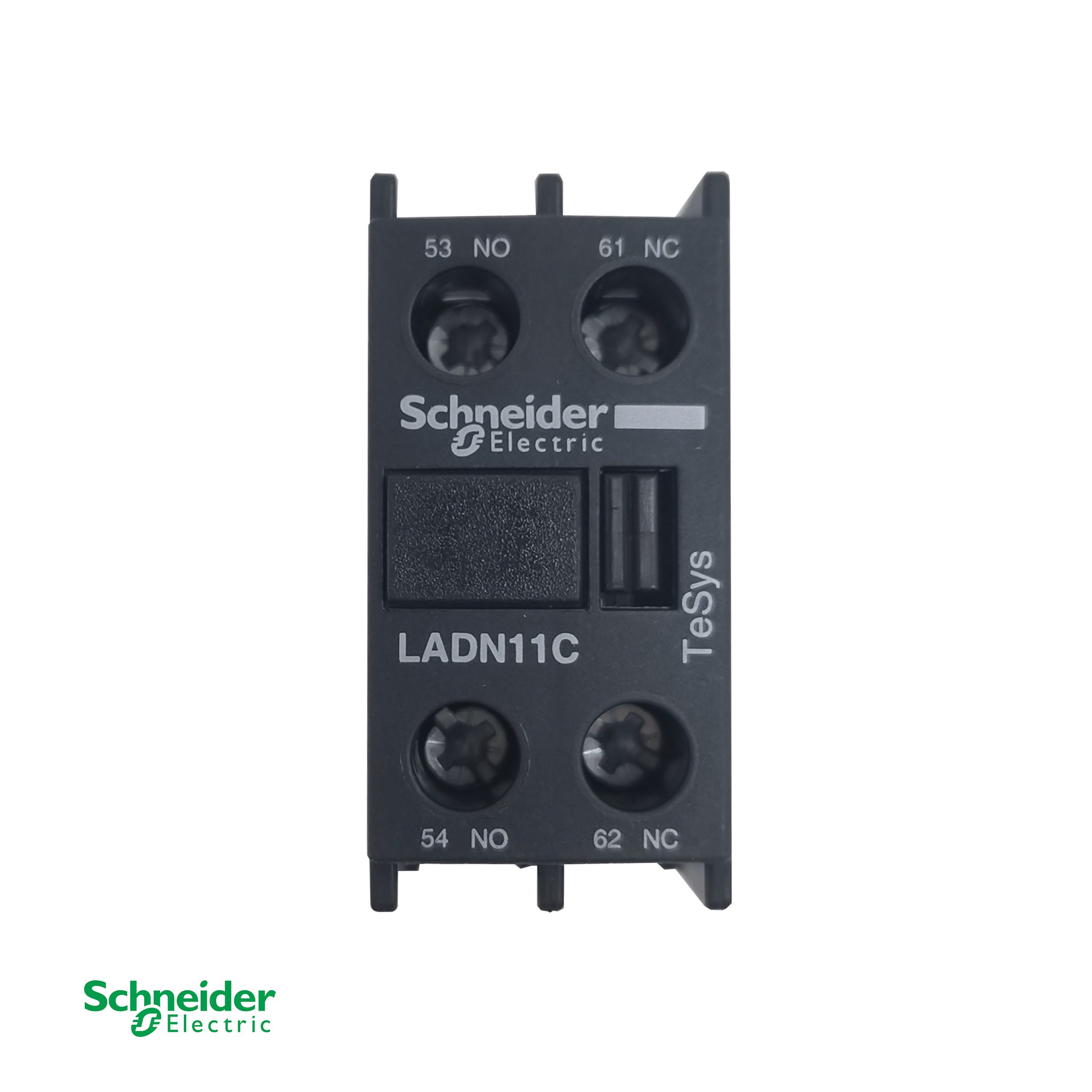 Schneider Electric LADN11C TeSys D Вспомогательный контактный блок – 1 НЗ + 1 НЗ, переднее крепление, 10А, 690В AC