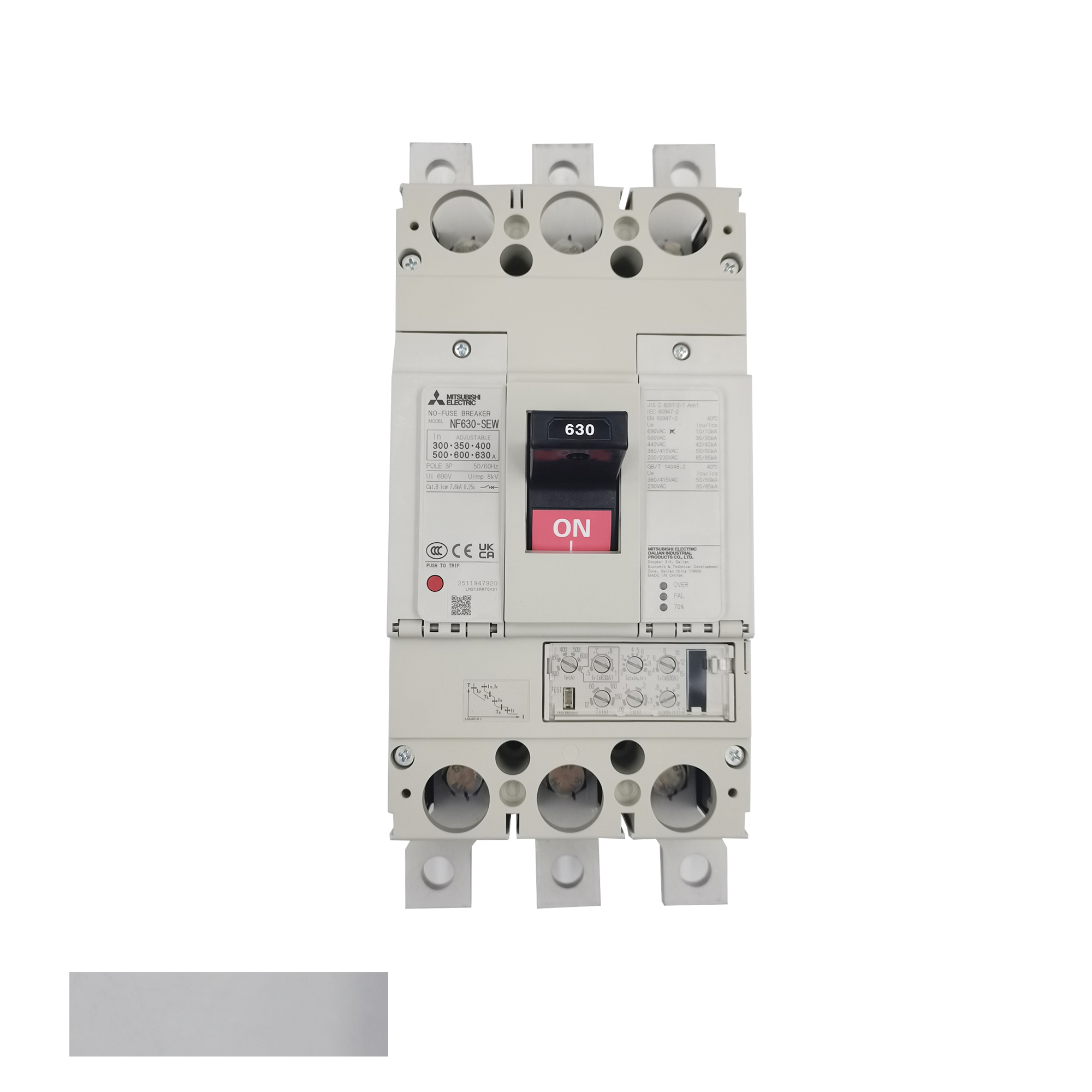 Mitsubishi Electric NF630-SEW 3P 630A Автоматический выключатель в литом корпусе – Серия WS-V, 50 кА при 400 В, электронный расцепитель