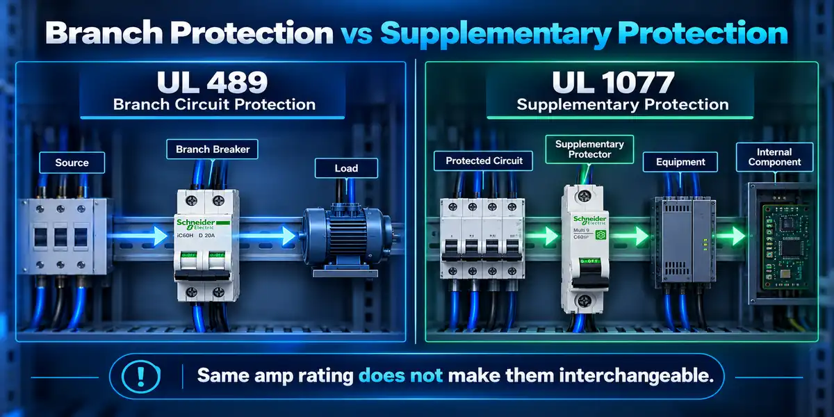 UL 489 ve UL 1077 dal ve tamamlayıcı koruma karşılaştırması