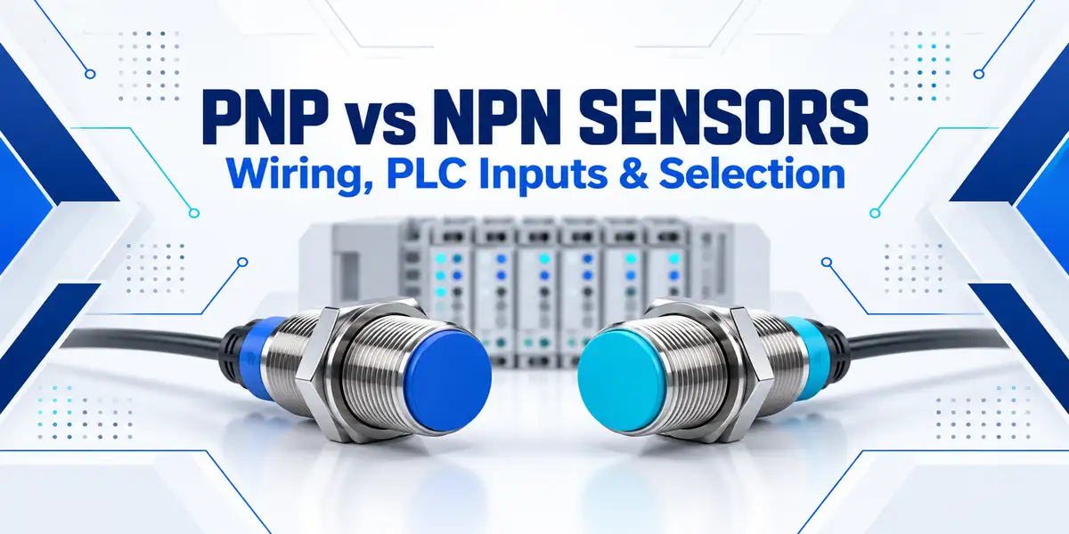 PNP vs NPN sensors wiring and PLC input comparison