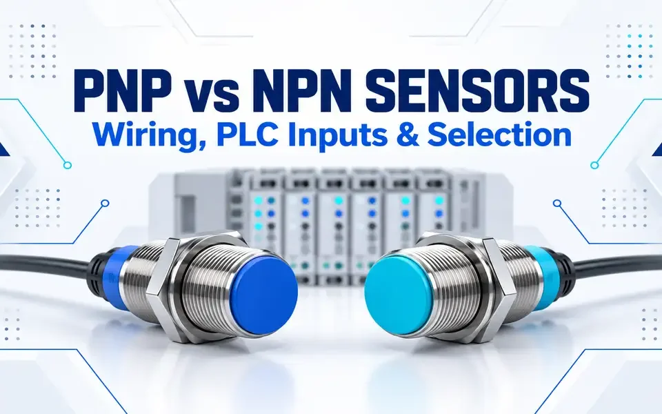 PNP vs NPN sensors wiring and PLC input comparison