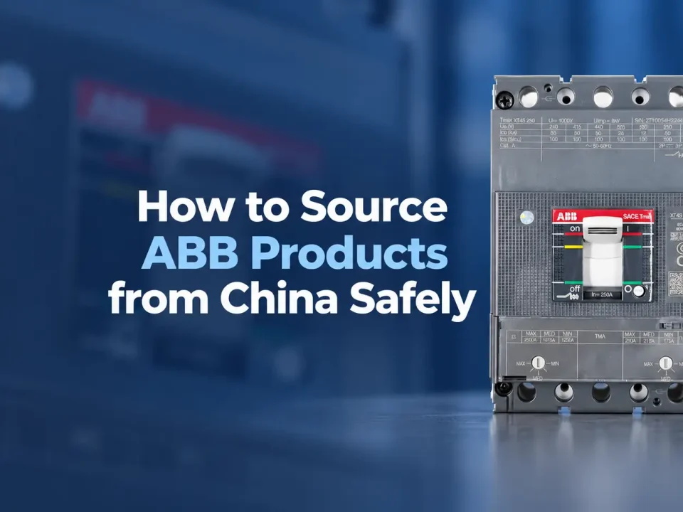 ABB product sourcing guide cover template awaiting a product photo.