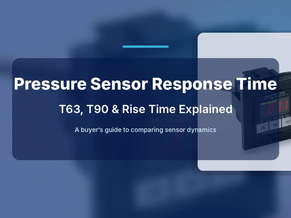 Digital pressure sensor illustrating response time terminology guide